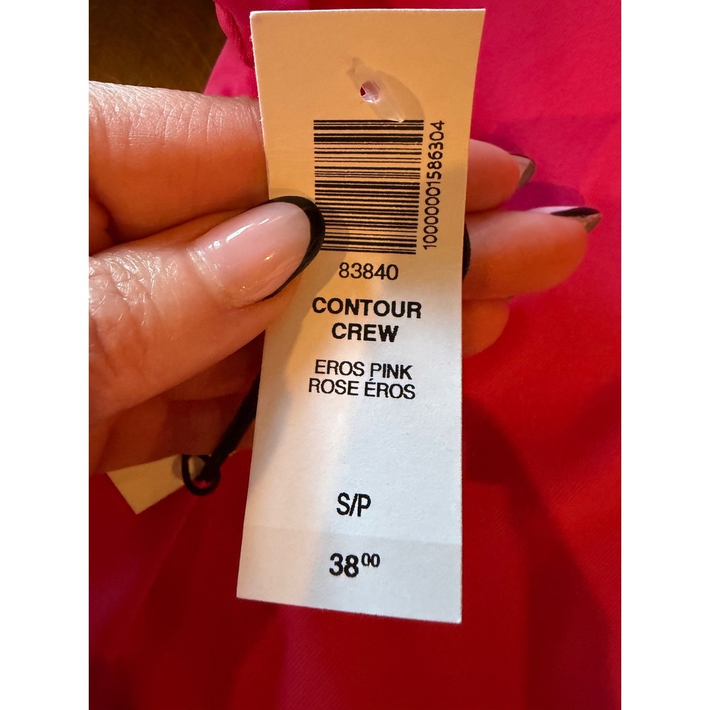Babaton‎ Shirt Women Small Pink Contour Crew Ribcage Tee Crop Top NWT - Picture 11 of 13